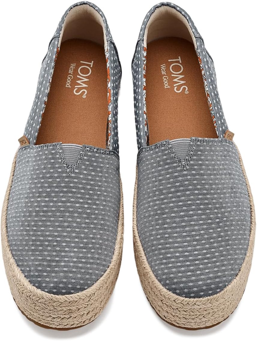 TOMS Women's Valencia Platform Espadrille, Textile Upper, OrthoLite Insole image 2