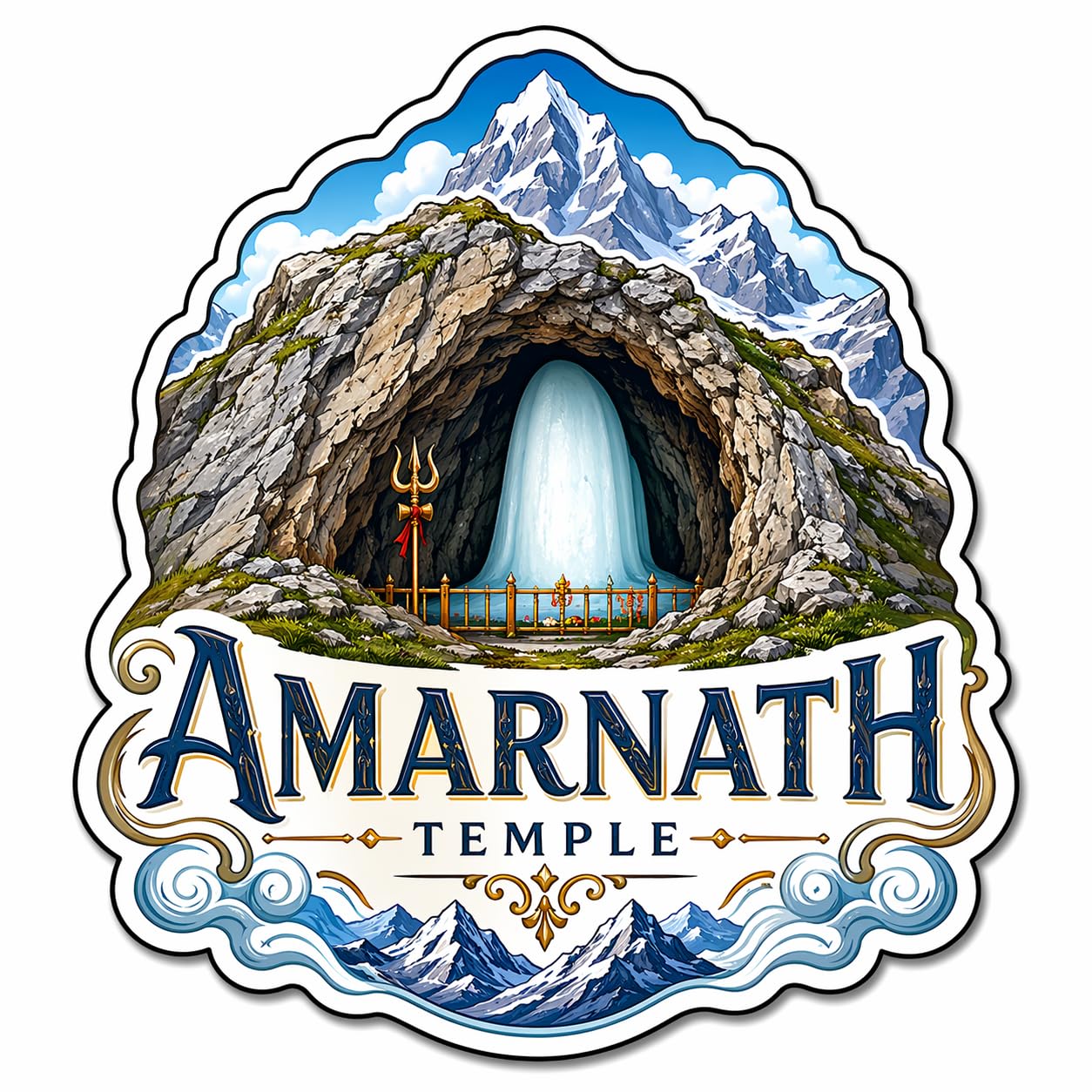 Kedarnath Fridge Magnet - Wooden Souvenir -14