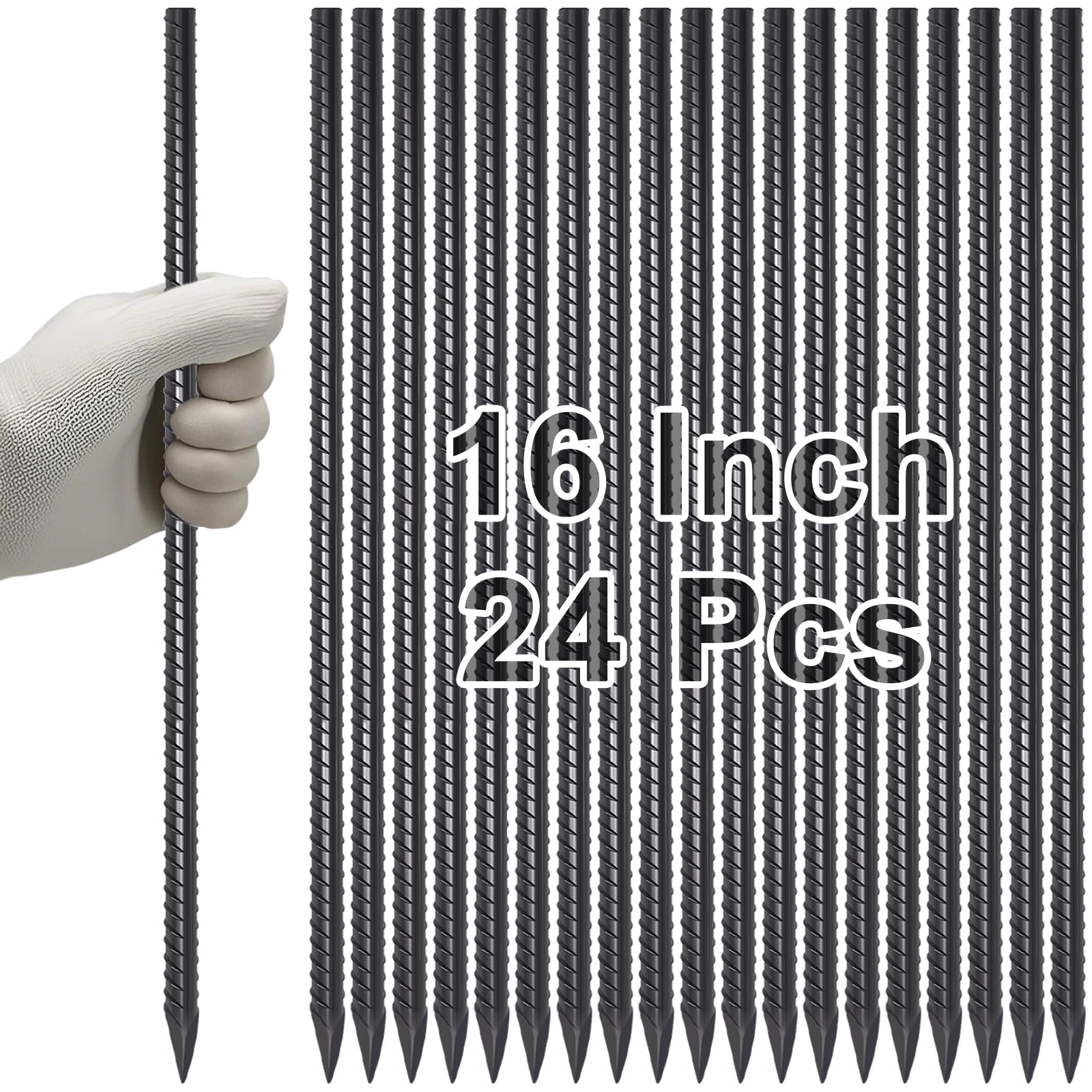 VVOKGO Straight Rebar Stakes 16 Inch