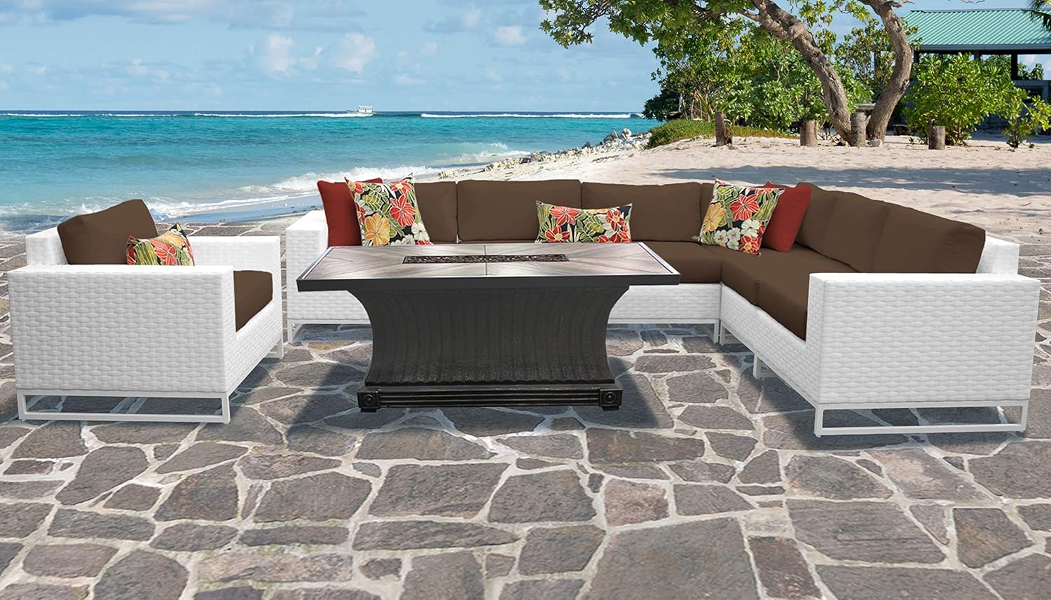 TK Classics MIAMI08eCOCOA Miami Seating Patio Furniture