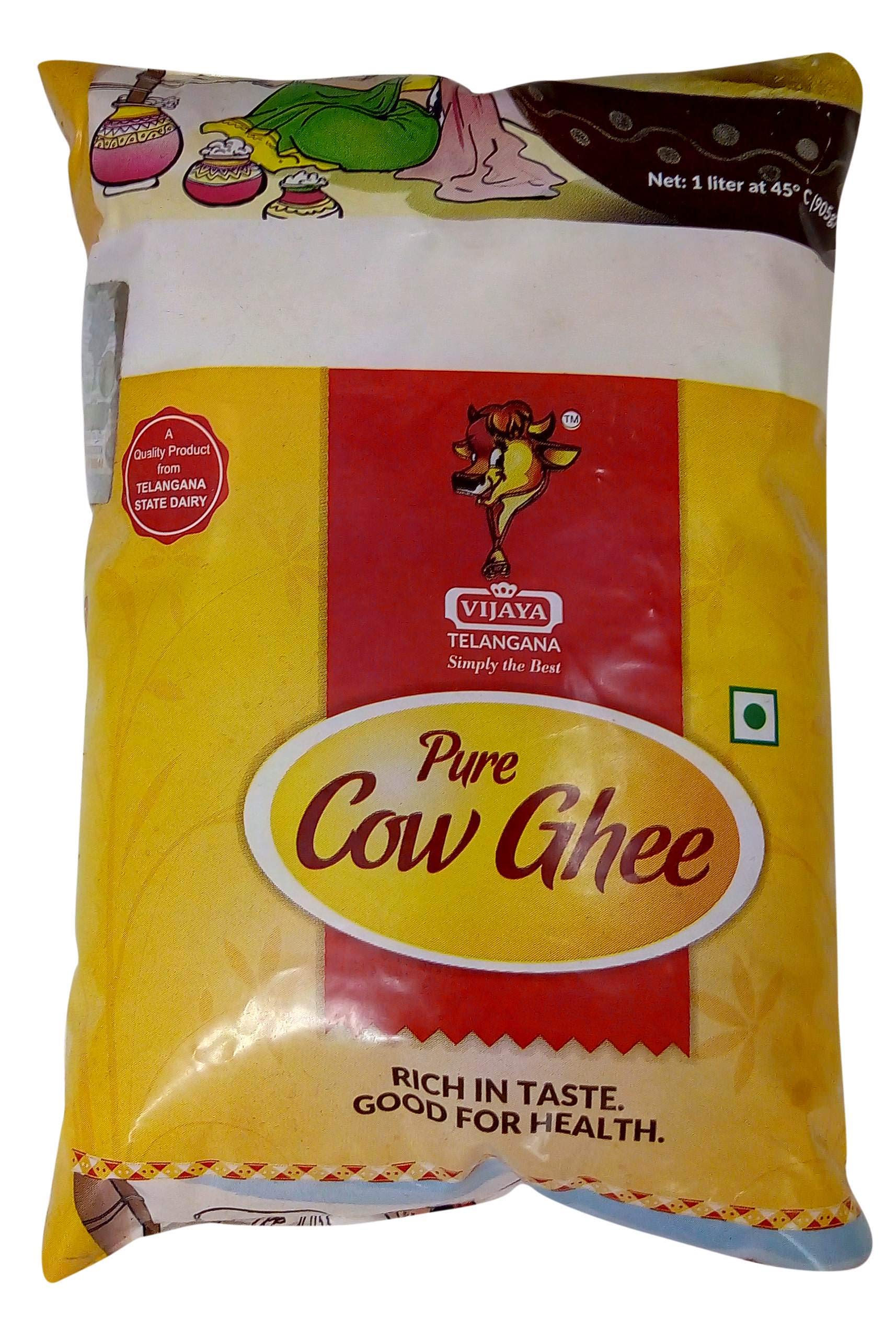Vijaya Pure Cow Ghee, 1L Pouch (B07G7QK8ST) Amazon Price History, Amazon Price Tracker