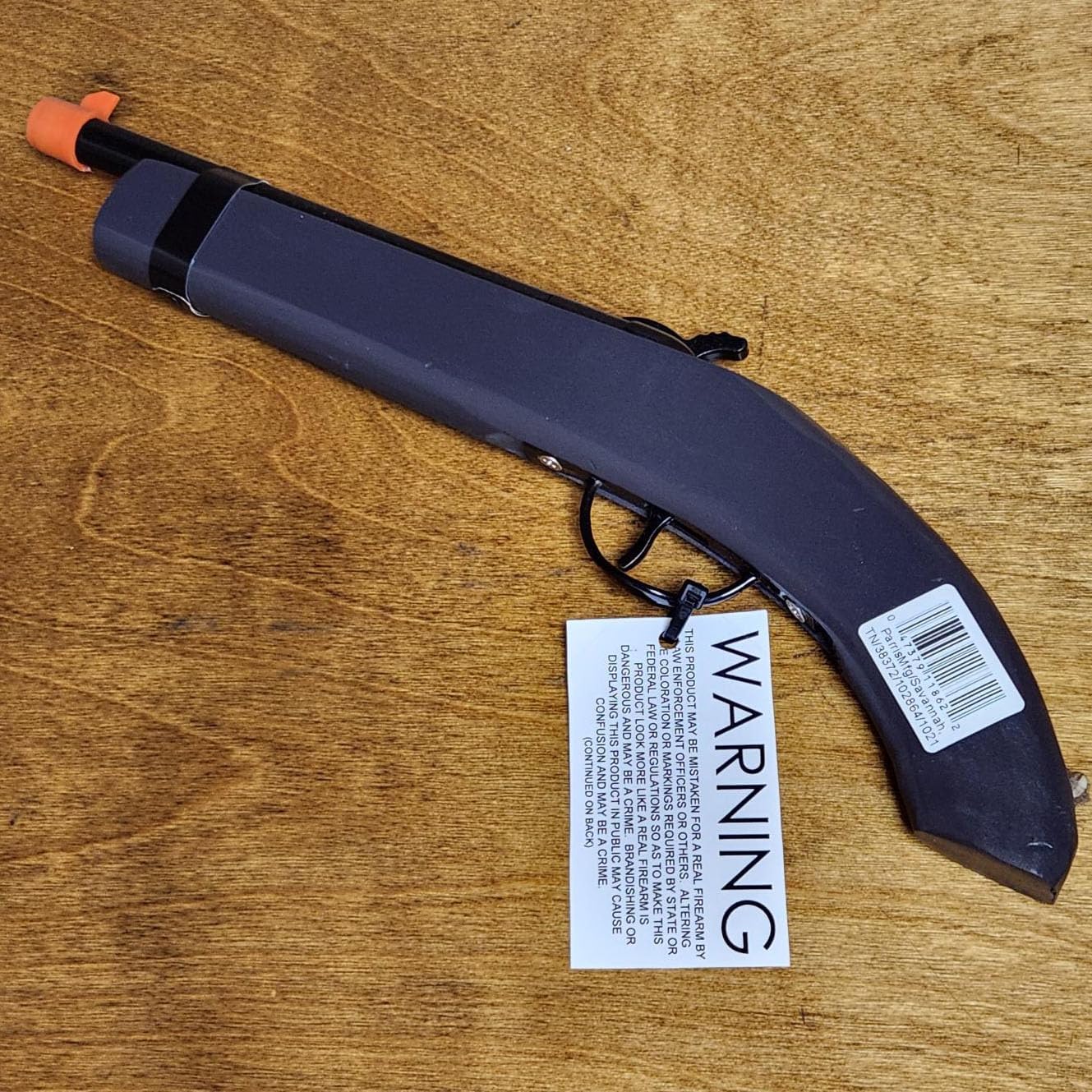 PARRIS CLASSIC QUALITY TOYS EST. 1936 Civil War Toy Pistol - Authentic Wood & Steel Replica with Flintlock Action, Fires Single Shot Roll Caps, Historical Play,Great Gift Idea