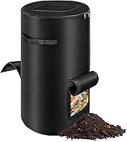 Niuyhe 34 Gallon Outdoor Compost Bin Bag with Observation Windows - Heavy Duty Breathable Fabric Reusable Yard Waste Bin for Garden Backyard