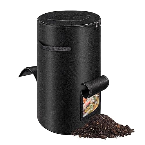Compost Bins Outdoor with Observation Windows, 34 Gallon Reusable Home