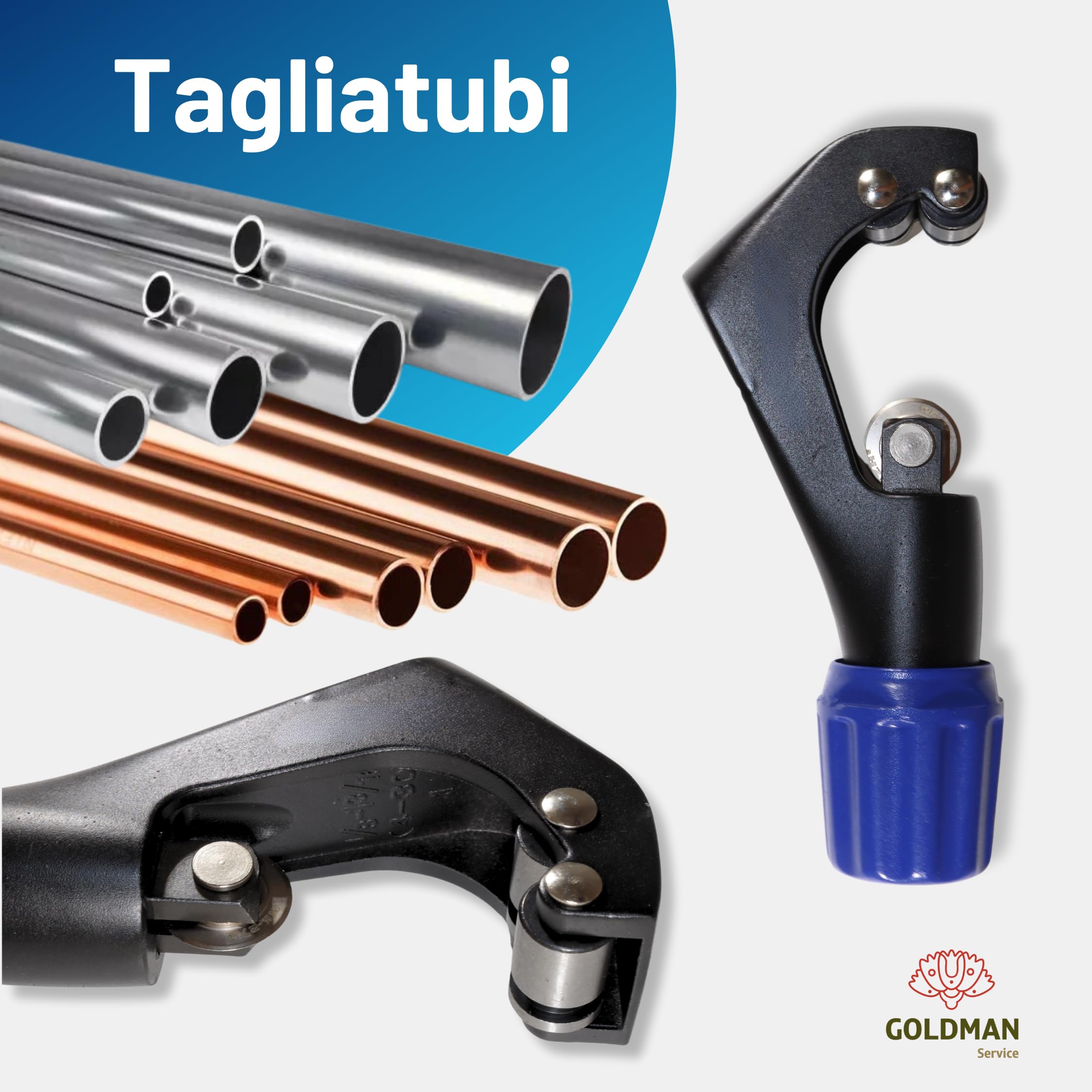 GOLDMAN SERVICE - Macchina piegatubi manuale per tubo di rame di aria condizionata e ventilazione con tubi brevi. (da 5 a 12 mm)