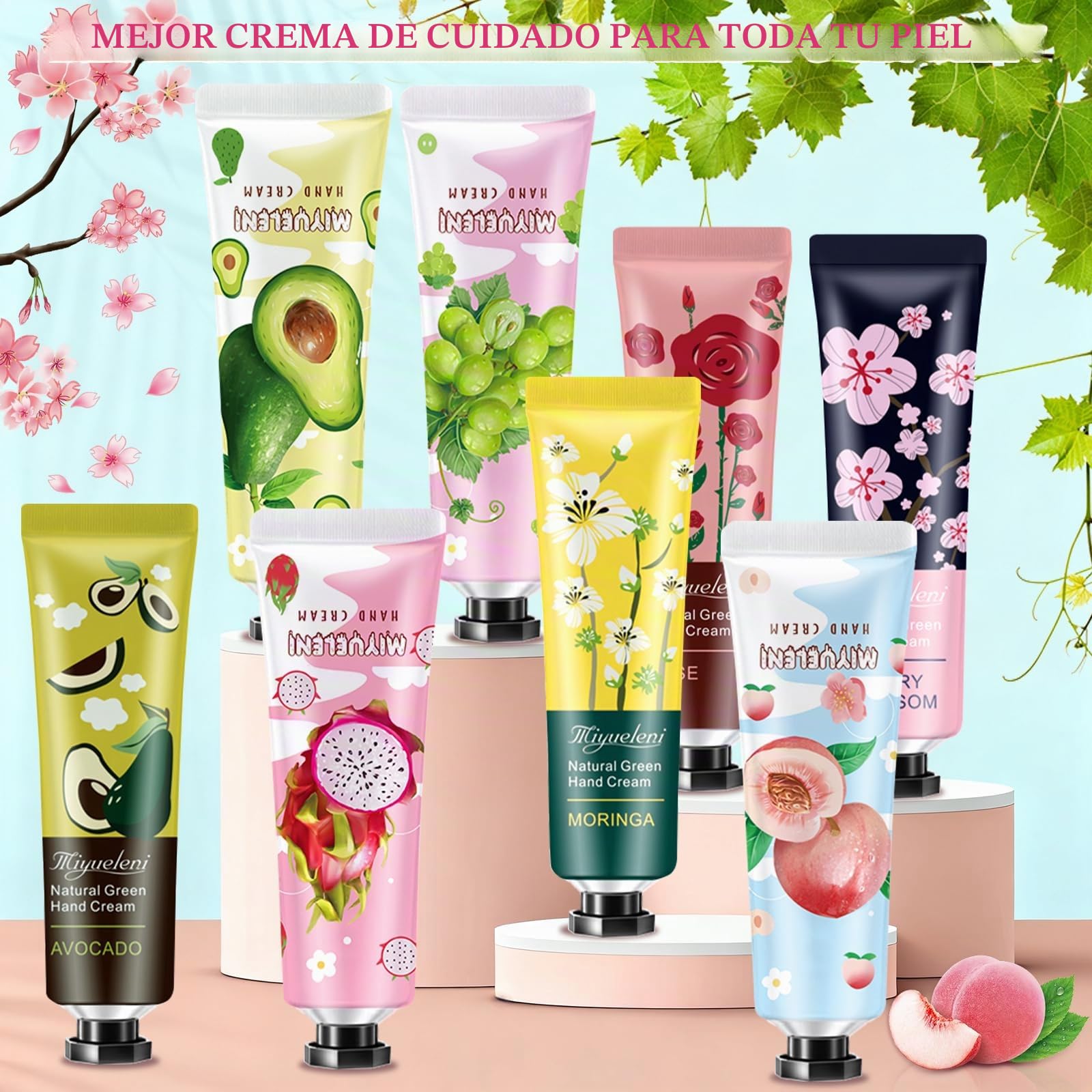 Crema de Mano Mini, 20 Pack Cremas Manos de Regalo Navidad para Manos Secas y Agrietadas, Hidratante, Fragancia para Manos, Pequeño Regalo para Mujeres, Reg-alo de Navidad y Cumpleaños