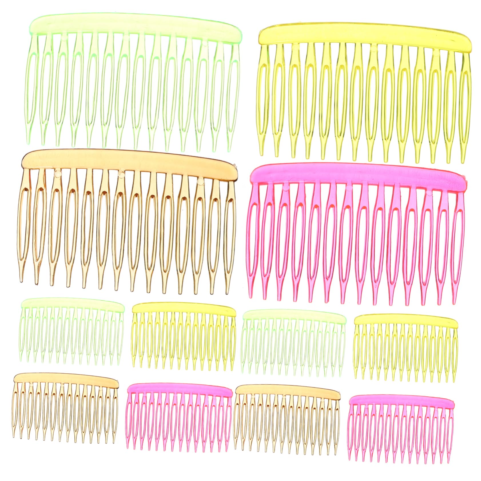 PACKOVE 12Pcs Vintage Colorful Plastic Hair Combs for Women Small Side Combs with Twisted Teeth Elegant Hair Accessories for Daily Use Random Colors Decorative Hair Clips