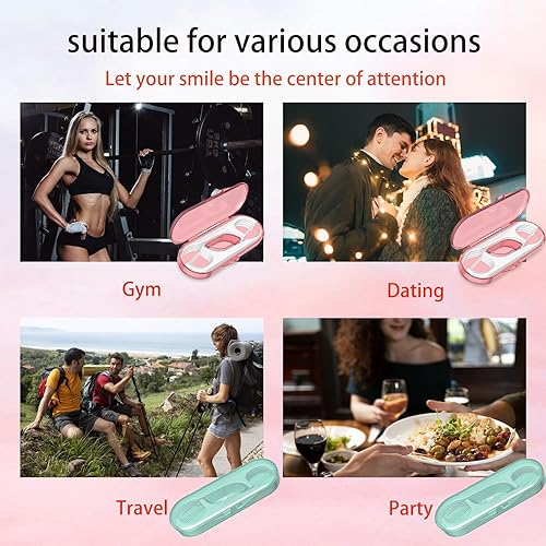 Miniatura 6 de Dispensador de hilo dental LIAMOSS Floss, palillos dentales rosa femenino, 130 unidades, dispensador de palillos de dientes para limpieza de dientes