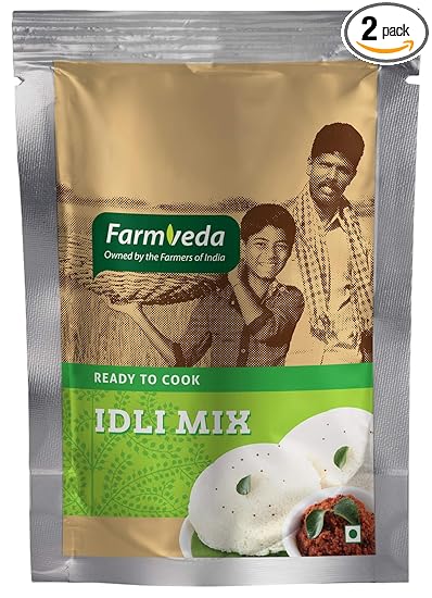 Instant Idli Mix Batter 250g Each | Pack of 2 | Ready to Eat | Idly Mix Fresh |Natural and Healthy Food from Farmveda.