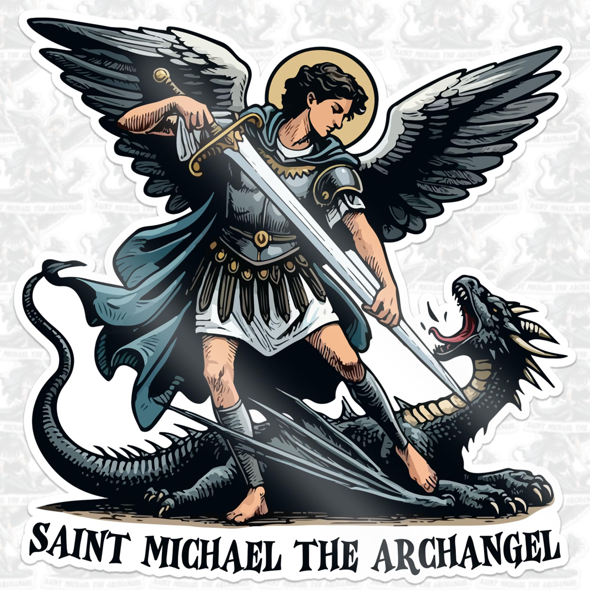 Laur M4 サイン入り THE ANGEL'S MESSAGE STIGMA Amazon.com: Saint Michael The Archangel Sticker Catholic Stickers