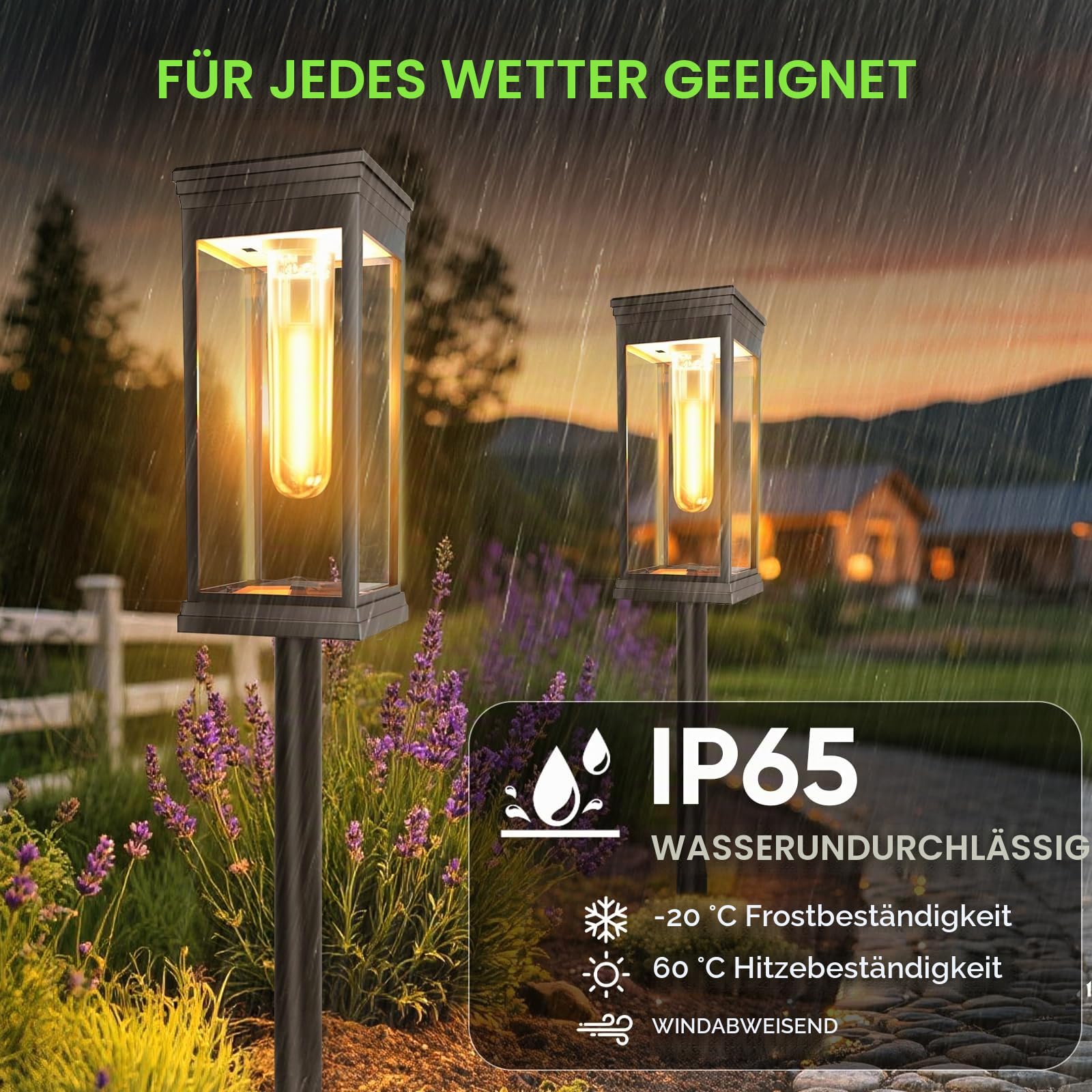 Upgraden Solarlampen für Außen Garten,8 Stück Solarleuchten für Außen,3000K Superhell Solar Gartenleuchten für Außen,Wasserdichte Solarleuchten Garten,Auto Ein/Aus Solar für Den Garten Hof Rasen