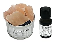 Vista 1 de Difusor de aceite esencial de roca de lava (salvia blanca y sal marina)