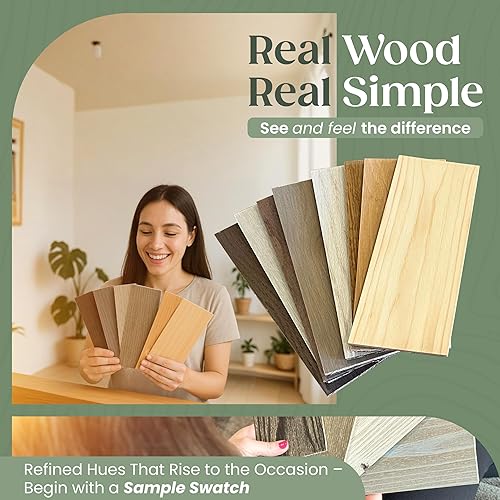 Miniatura 6 de TIMBERCHiC Tablones de pared 100% madera, fabricados en Estados Unidos, paneles de pared para decoración de interiores, acabado suave de alta