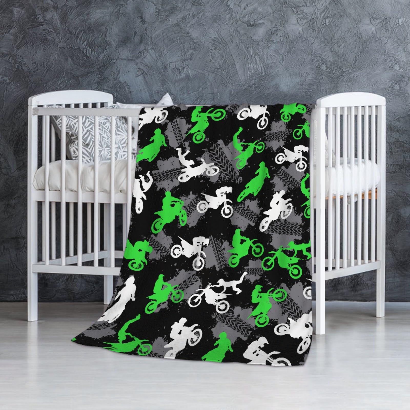 Dirt Bike Blanket Gift for Boys Kids Motorcycle Blanket Stuff
