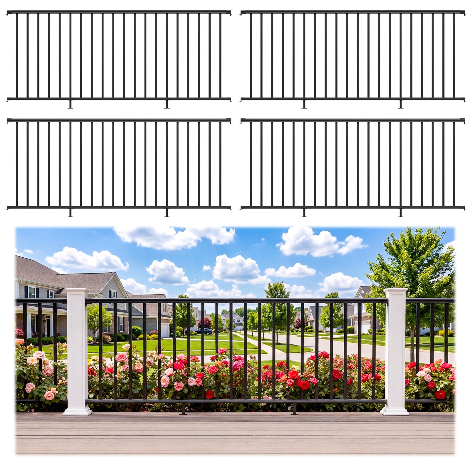Photo 1 of Egadis 42 in. x 8 ft. Aluminum Deck Railing Kit