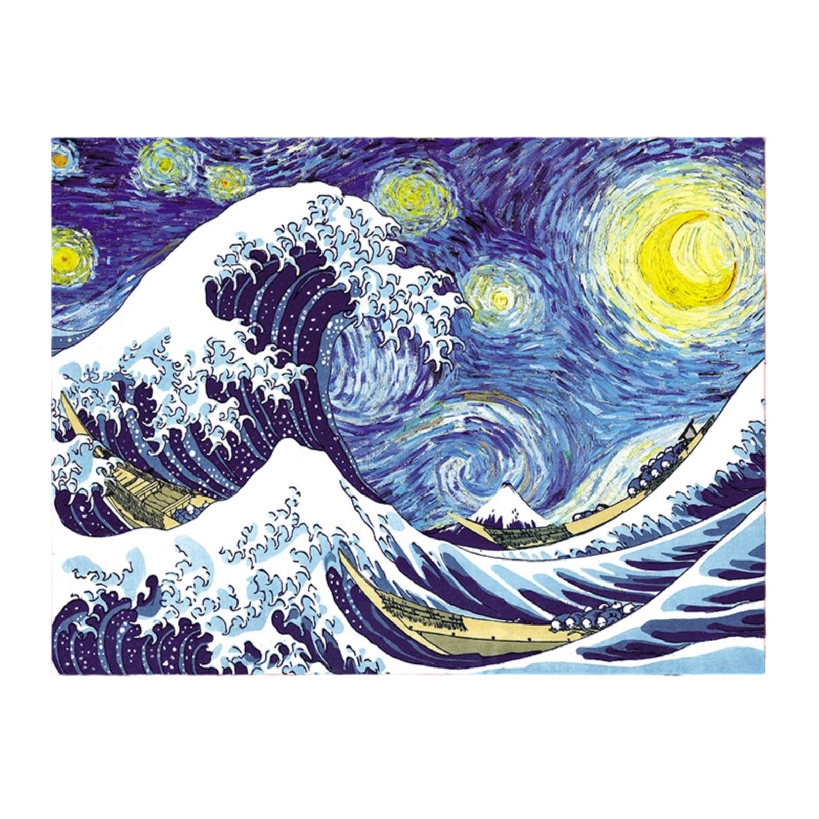 Tsophreniq Japanese Themed Wall Decors Tapestry with Classical Great Waved Pattern Soft Textured for Bedroom Living Room Styling Traditional Japanese Wall Hanging Tapestry
