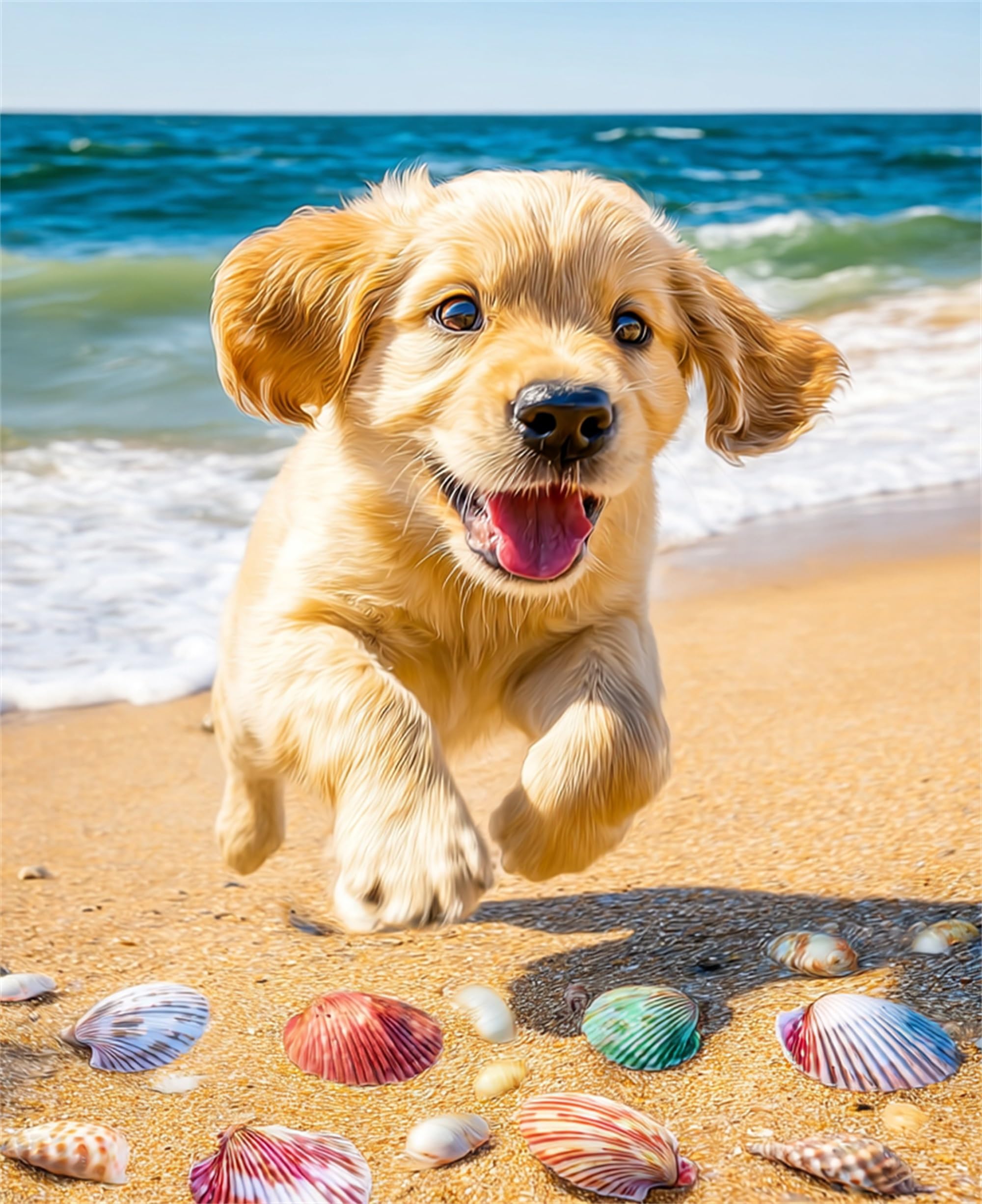 Xiangxujia DIY Paint by Number for Adults,Painting by Number Kits on Canvas,Color by Numbers for Adult Beginner,Gifts Decor for Home Wall Room (Dog)
