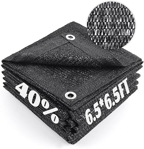 Miniatura 46 de Cool Area 55% Tela de Sombra Solar con Malla, Lona con Ojales para Cubierta de Plantas 2x5m, Toldo para Patio, Jardín, Pérgola, Invernadero, Negro