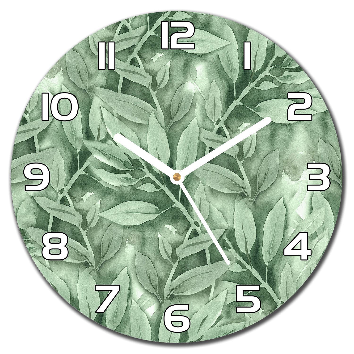 Horloge murale en verre de sécurité 30 cm salon et cuisine de standing impression moderne