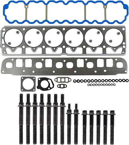 DNJ HGB1126 Juego de juntas de culata con kit de pernos de cabeza para Jeep Cherokee 1996-1998 4.0L 242cid L6 OHV