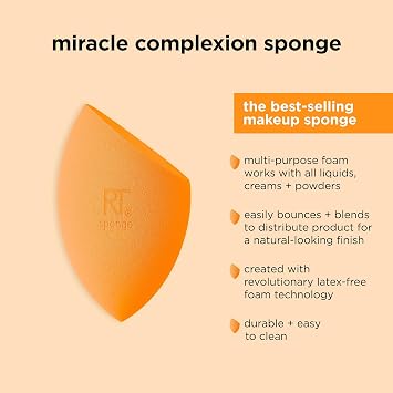 Real Techniques Flatten Brush and Sponge Set, Makeup Brushes for Eyeshadow, Foundation, Blush and Bronzer, Professional Quality Makeup Tools, Synthetic Bristles, 8 Piece Set