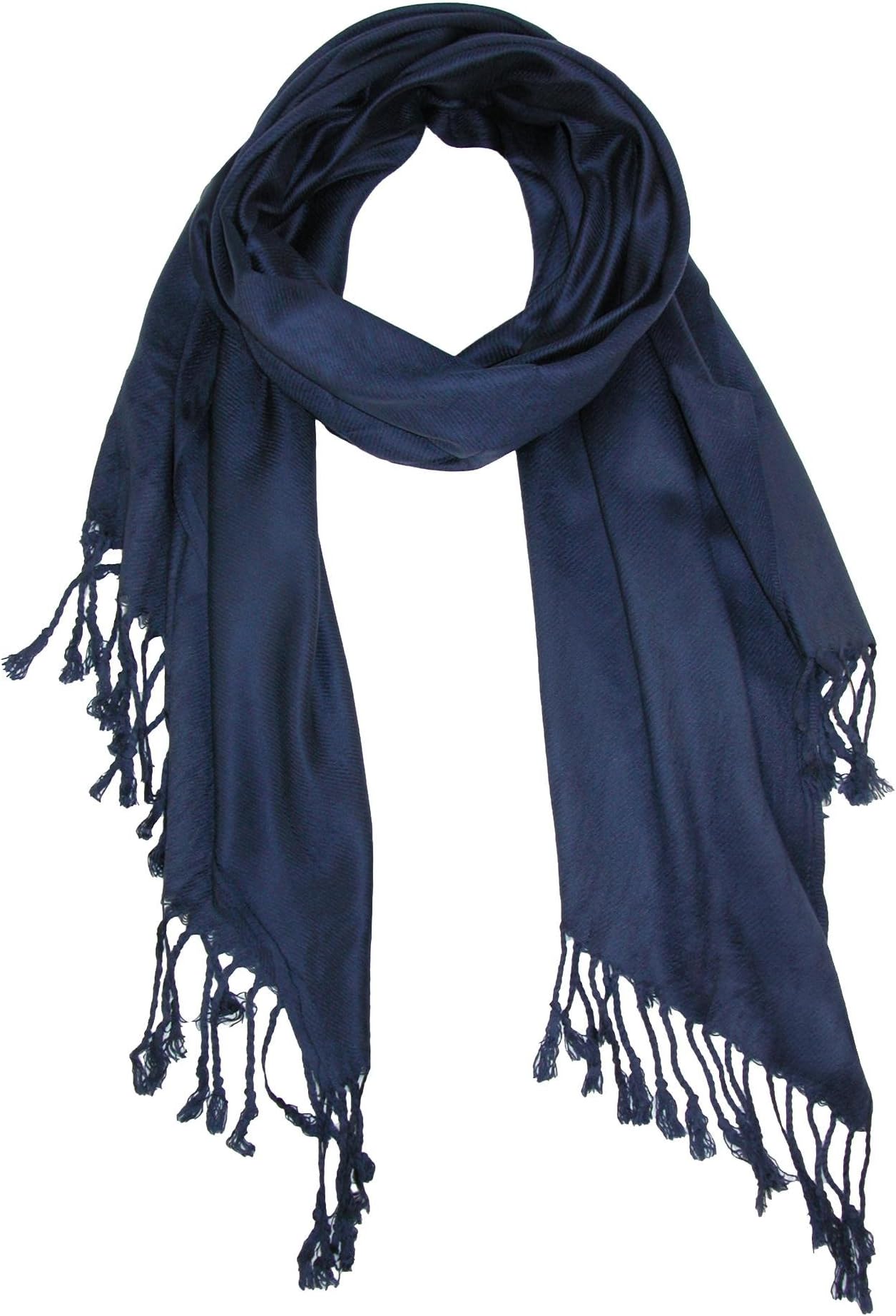 Women's Pashmina Shawl Wraps (Navy)