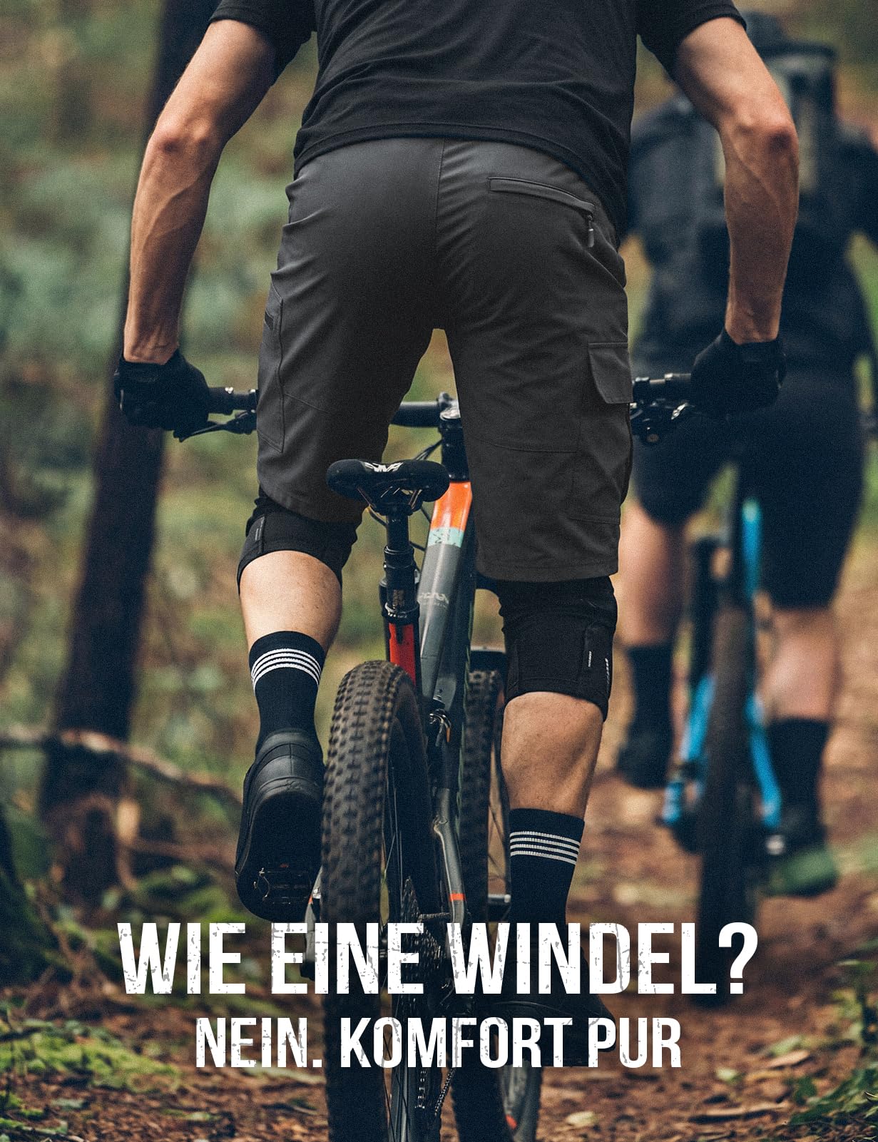 Cycorld MTB męskie spodnie rowerowe, szybkoschnące spodenki MTB z wyściółką siedziska, elastyczne spodnie rowerowe do aktywności na świeżym powietrzu, sportowe spodnie górskie męskie