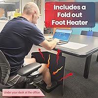 Vista 7 de Lavawall Electric Warming Wall: Portable Space Heater for Office & Home, Timer & Thermostat, Safe & Quiet for Legs, Ankles, Feet - Foldable - Under