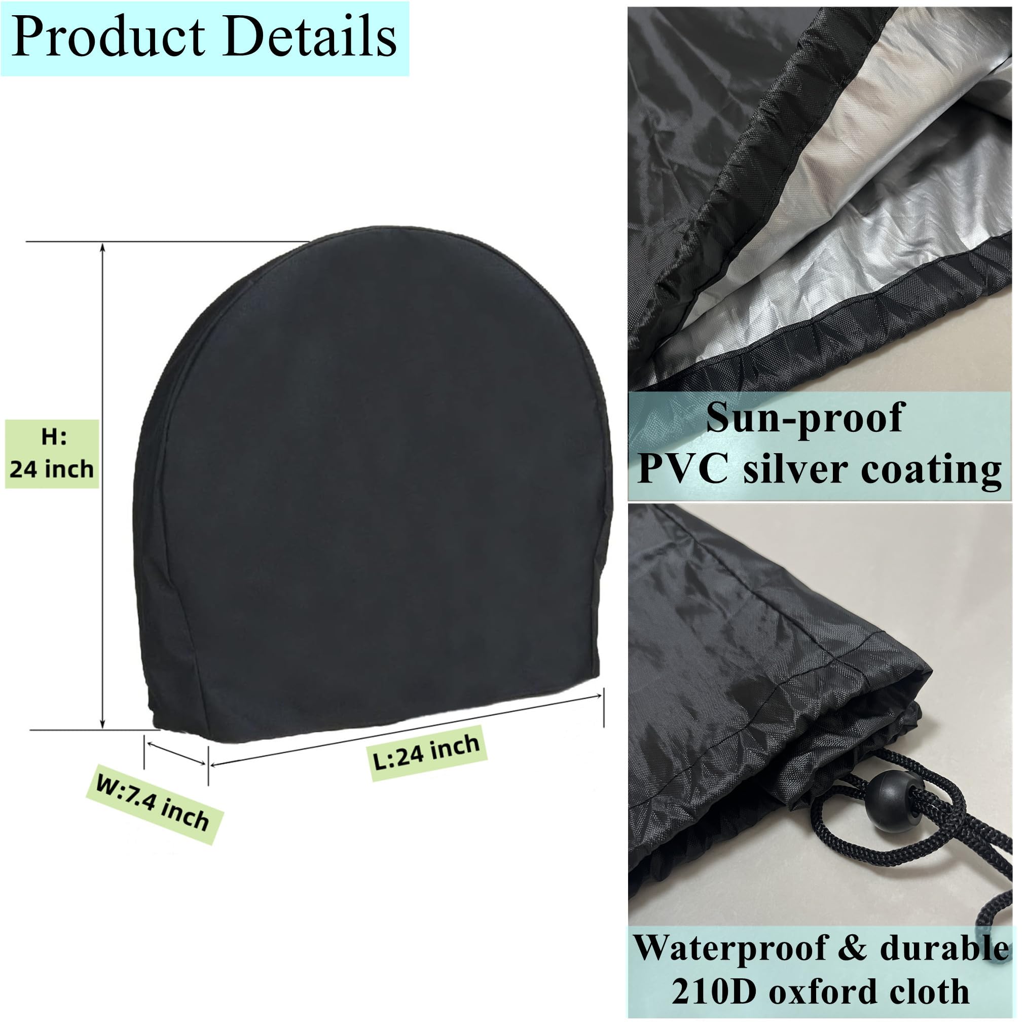 Cubierta de ventilador de piso para almacenamiento de ventiladores de piso de 18 a 20 pulgadas, cubiertas impermeables contra el polvo para ventiladores industriales de piso de 18 a 20 pulgadas de 2