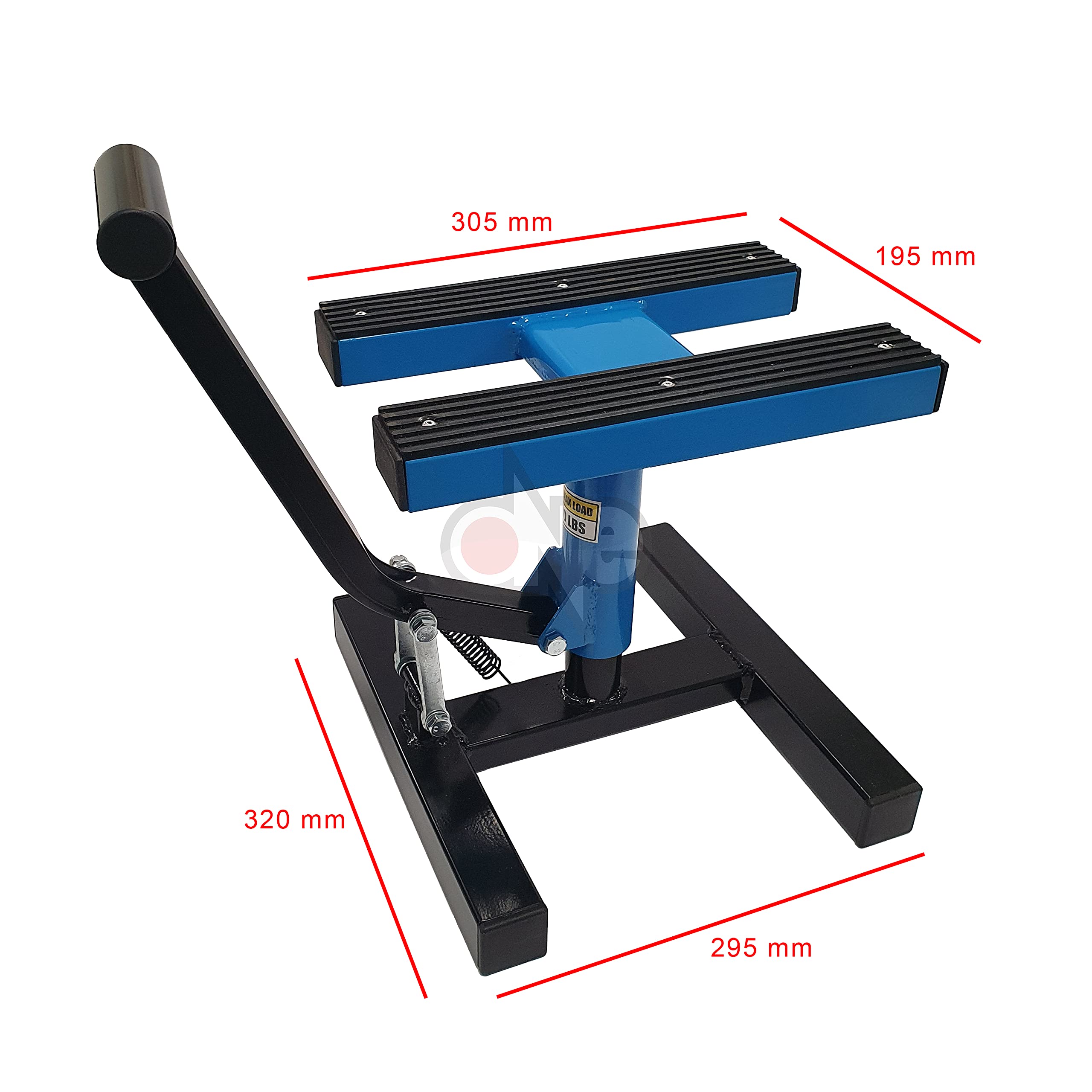 one by Camamoto cavalletto (Alza moto, colore blu Alzamoto Universale per moto da Cross, enduro, fuoristrada e trial. Dotato di leva di sollevamento manuale cod 77549833)