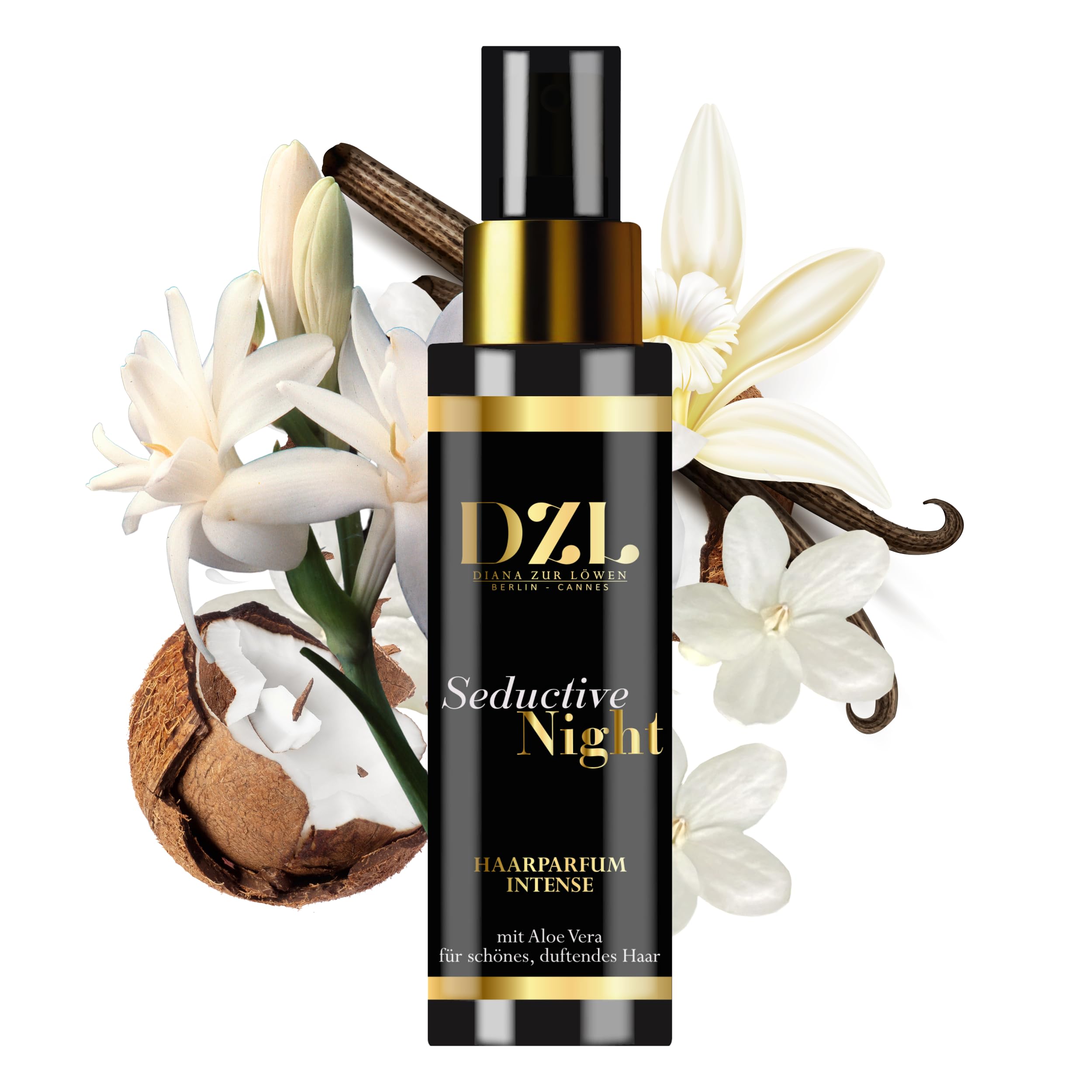 DZL - DUO - Parfum Cheveux Séductive Night – Parfum Cheveux Femme - Notes Orientales, Florales & Vanillées – Sillage Enveloppant & Raffiné - Made in France