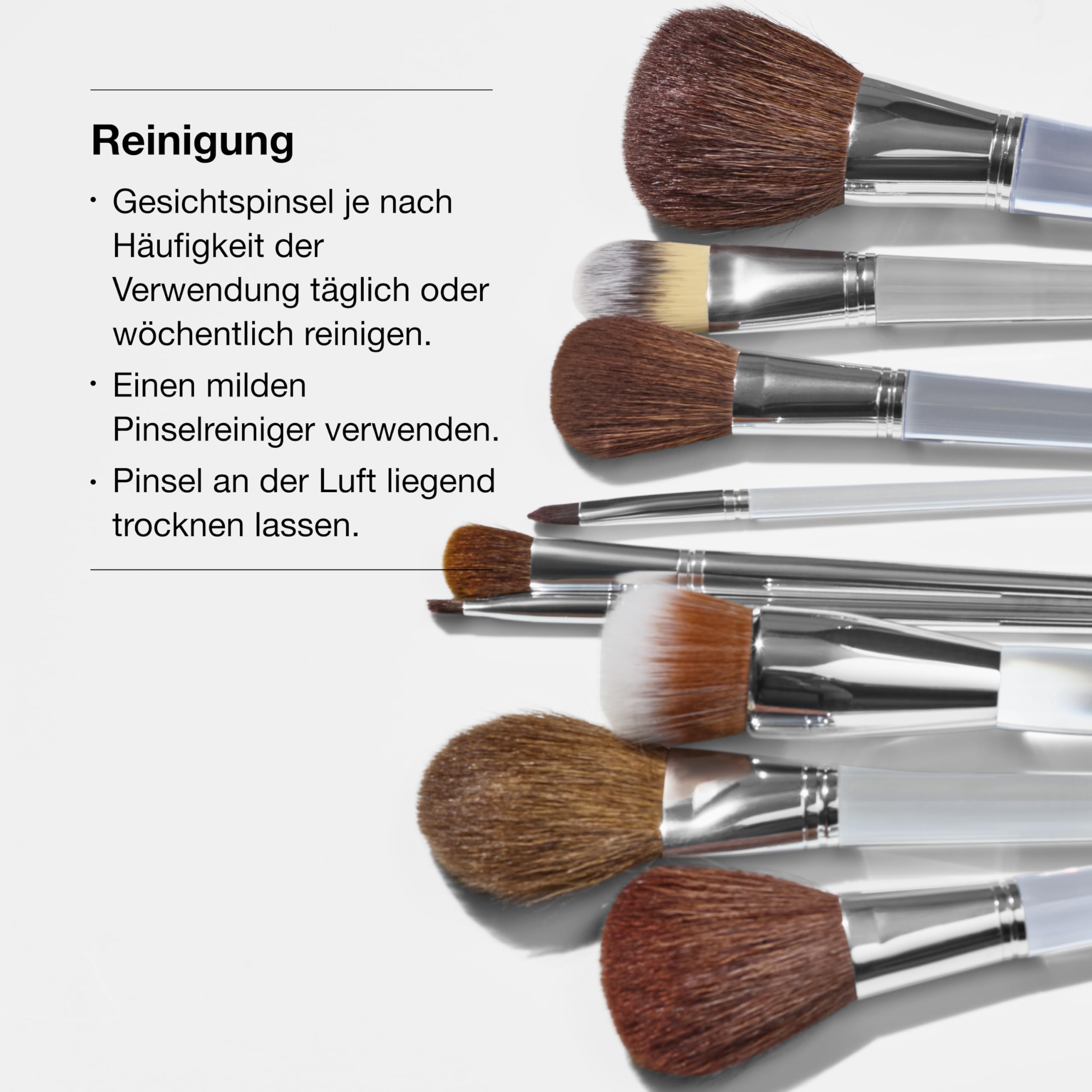 Clinique Foundation Brush | Flacher Foundation-Pinsel für Flüssig- und Puder-Foundation | hochwertig + flach + abgeschrägt