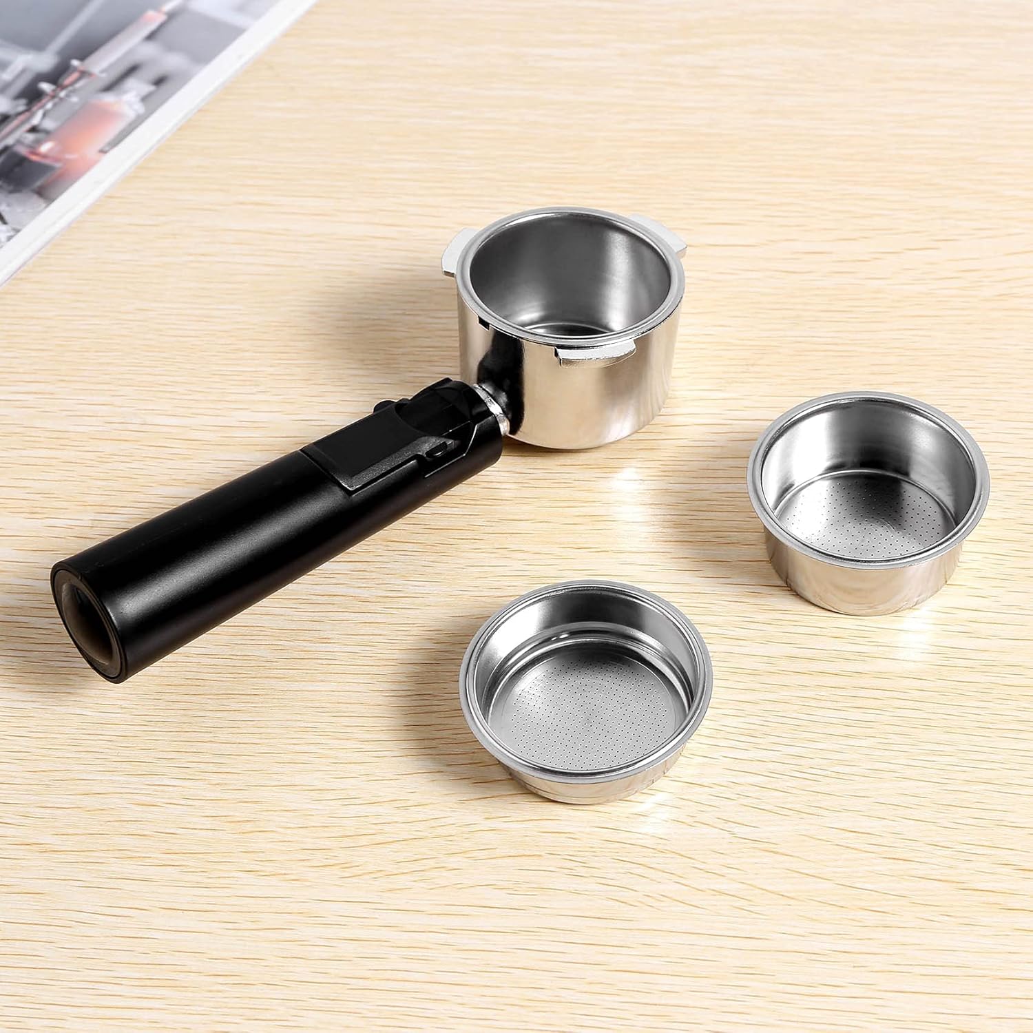 Phyachelo 51Mm Bottomless Filter Coffee Machine Accessories Domestic Coffee Machine Accessories Bracket Handle Hollow Handle: Home & Kitchen