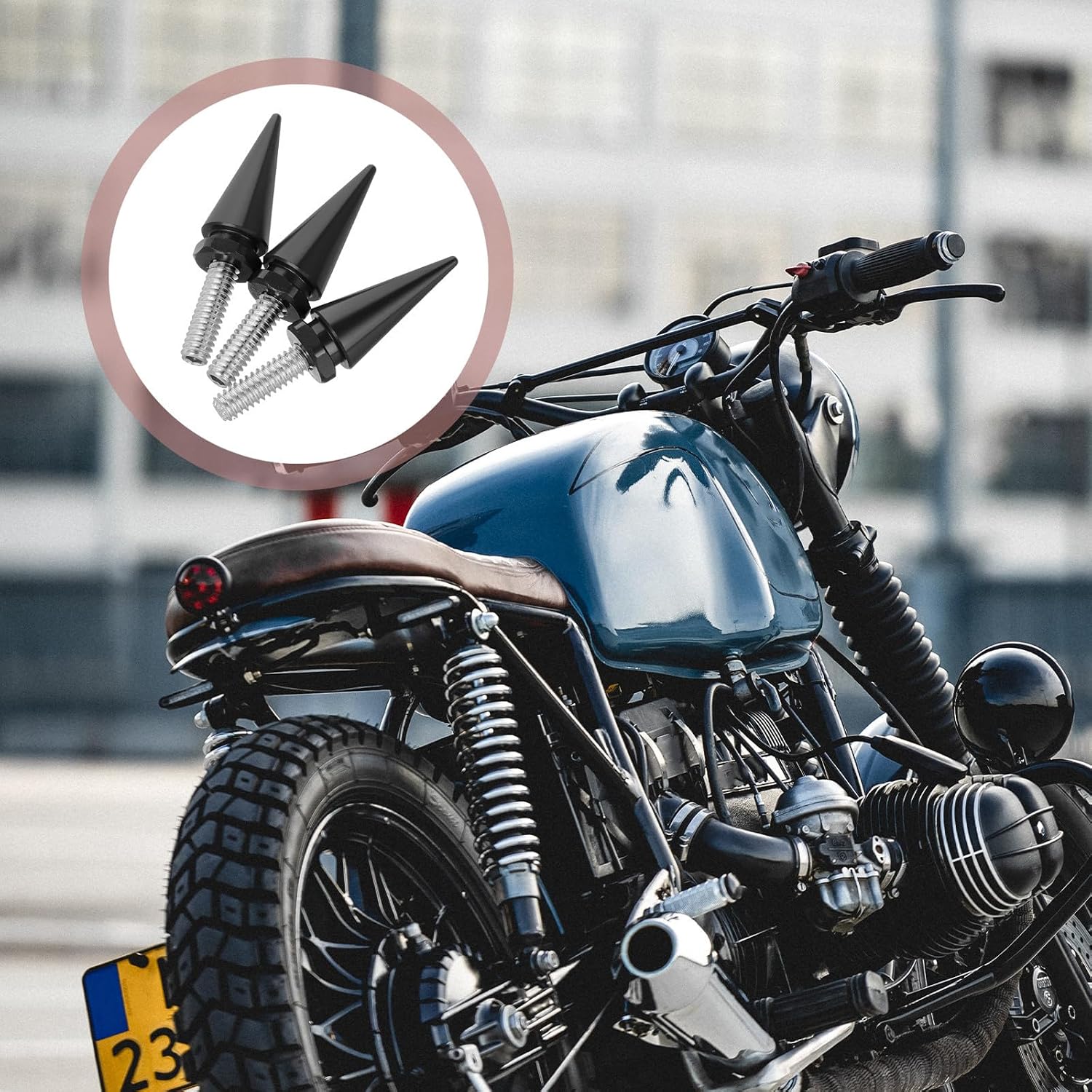 Operitacx 3pcs Metal Motorcycle Windshield Screws Bolts Nuts Durable Fasteners Securely Fasten Motorcycle Windscreens Black Color