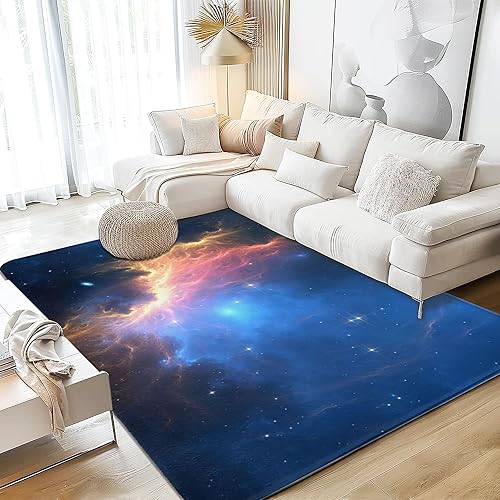 Miniatura 12 de Alfombra retro bohemia chic de 5 x 7 pies, lavable grande para sala de estar, ultra suave, antideslizante, alfombra de dormitorio, alfombra tribal