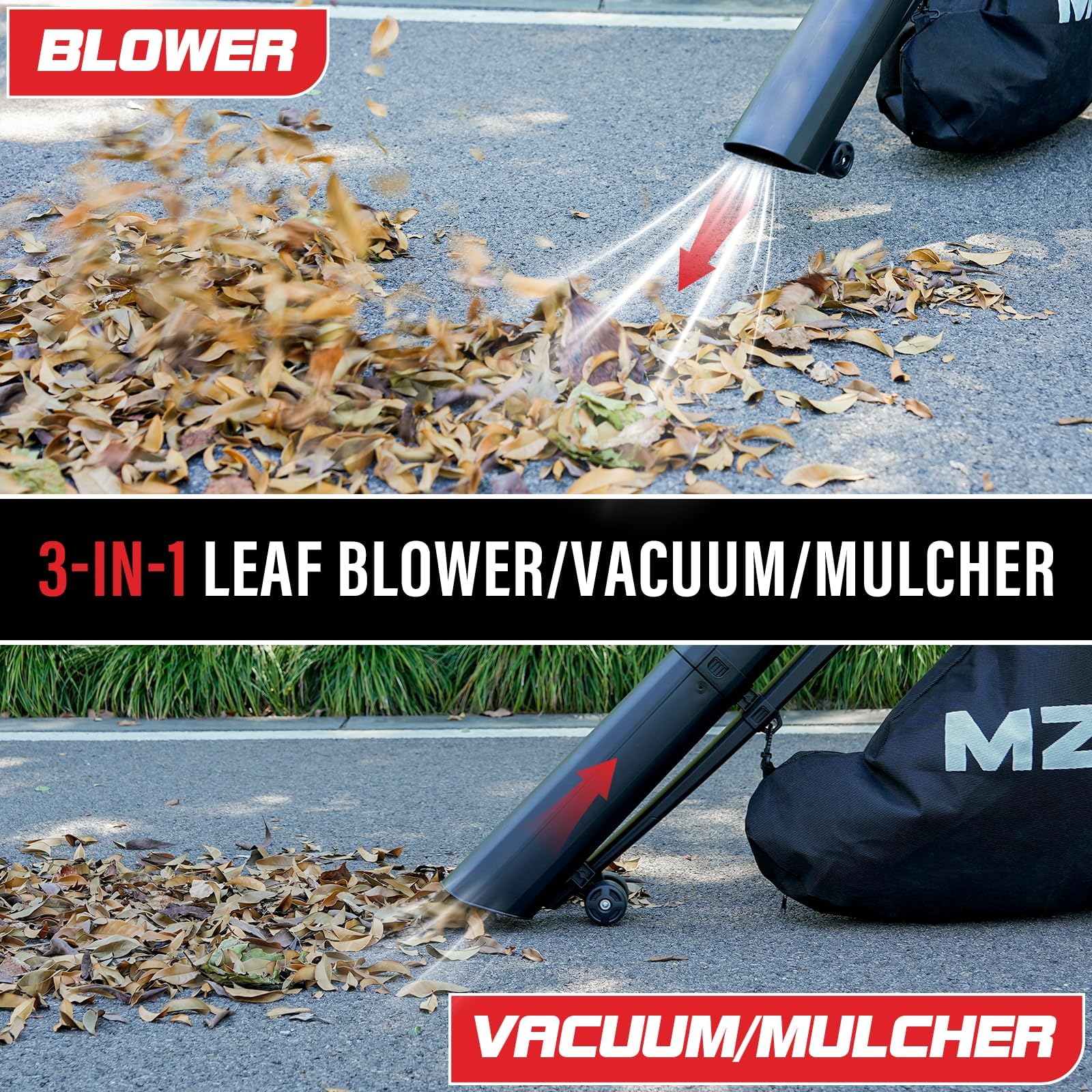 Photo 1 of MZK 3-in-1 Electric Leaf Blower Vacuum Mulcher