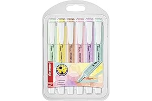 Stabilo Pastel Highlighters Wallet of 6
