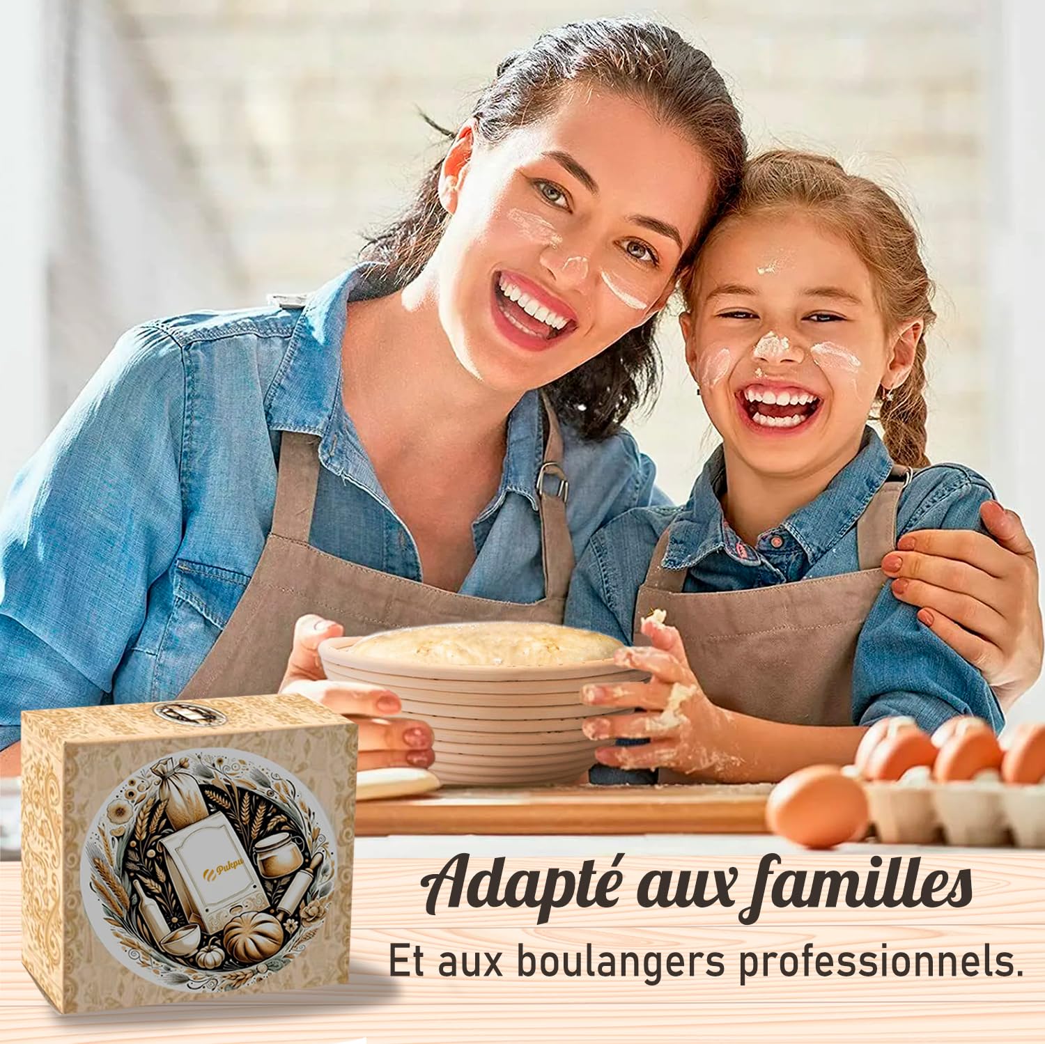Banneton Rectangulaire Pain Levain Panier Fermentation | Banneton rectangulaire pour pain au levain, panier de fermentation allongé et pain maison