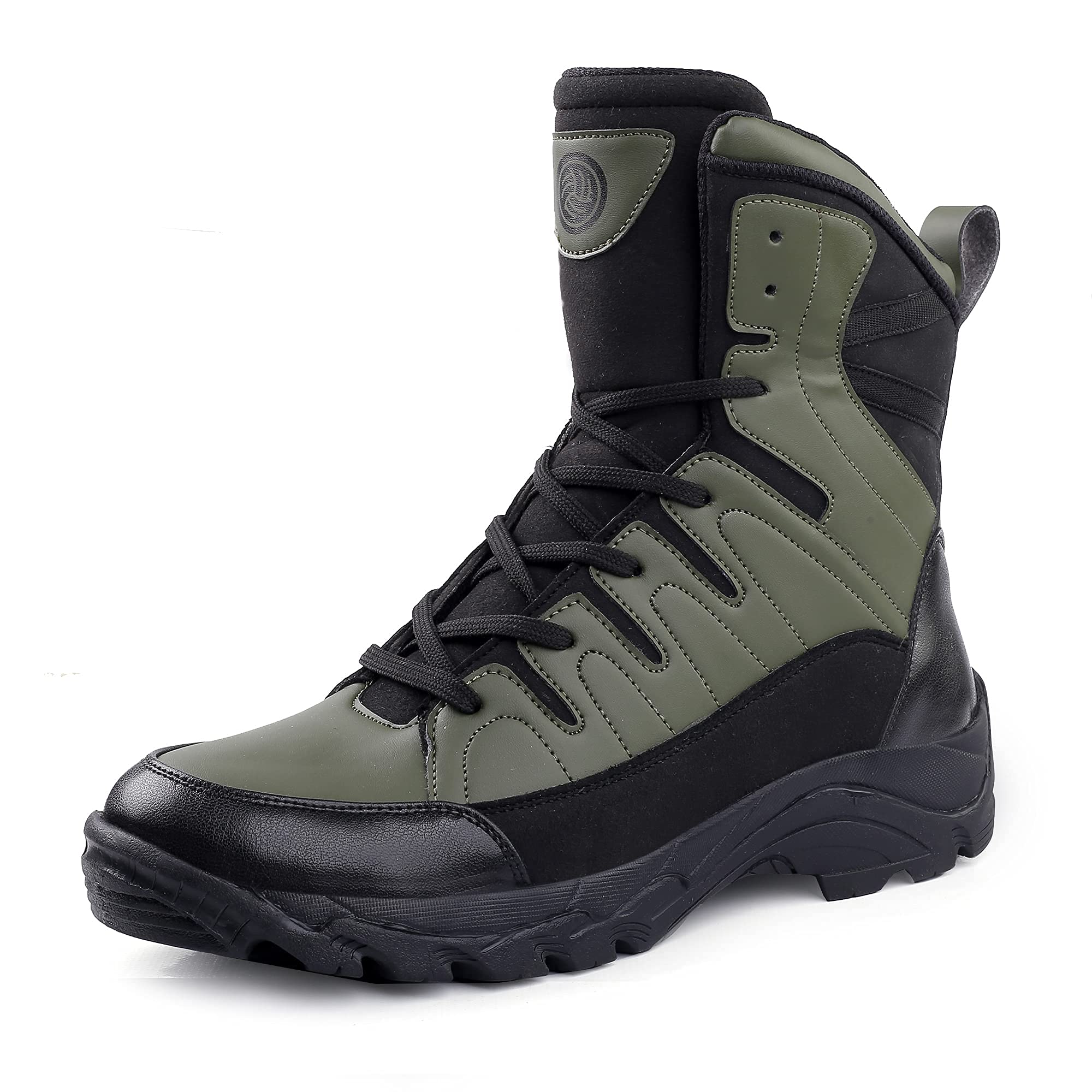 Bacca Bucci Mens Flame Original 7-Eye Moto Inspired Mild Water Proof High top Ankle Snow Boots (Olive, UK7) (B09F7V1SLD) Amazon Price History, Amazon Price Tracker