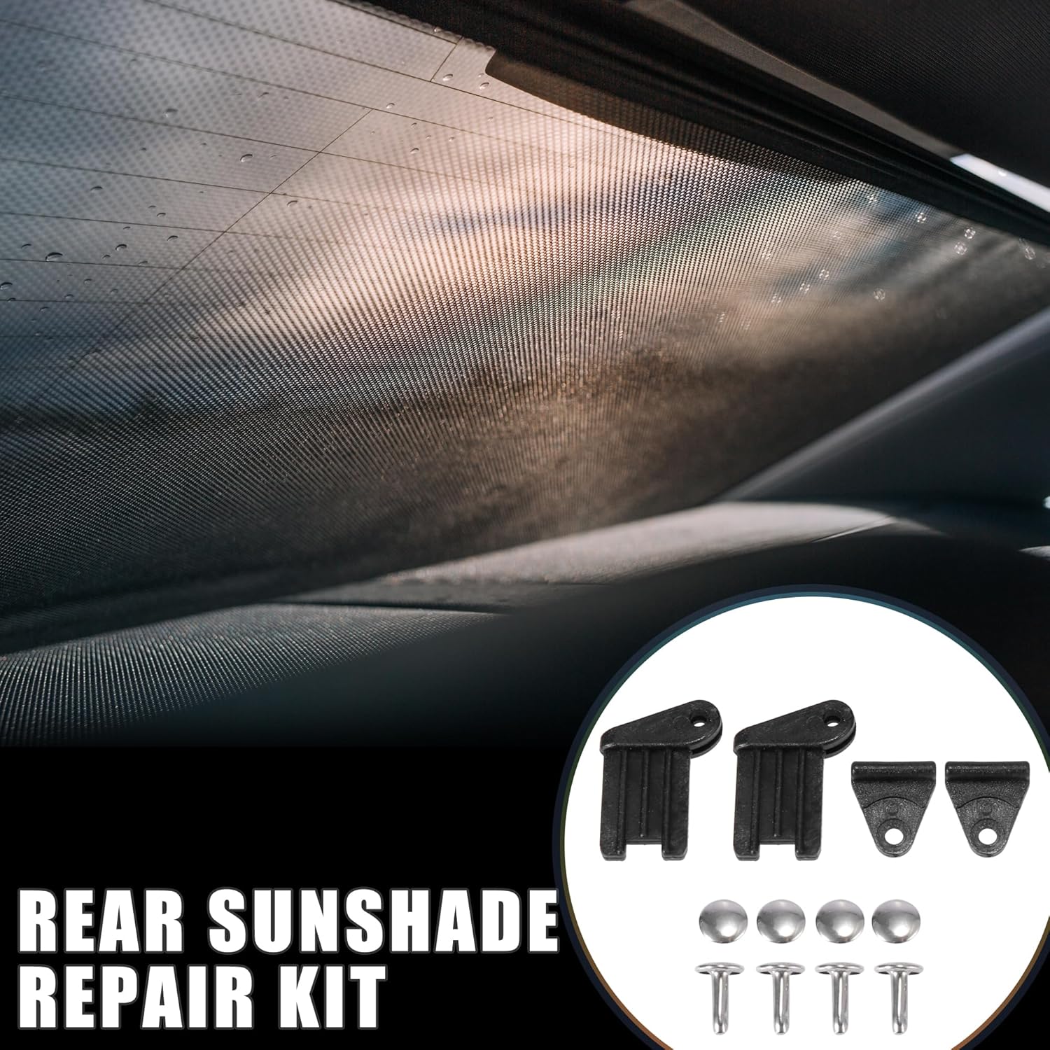 X AUTOHAUX 2 Set Vehicle Rear Plastic Sunshade Sunblind Repair Kit for BMW 525i 528i 530i 540i M5