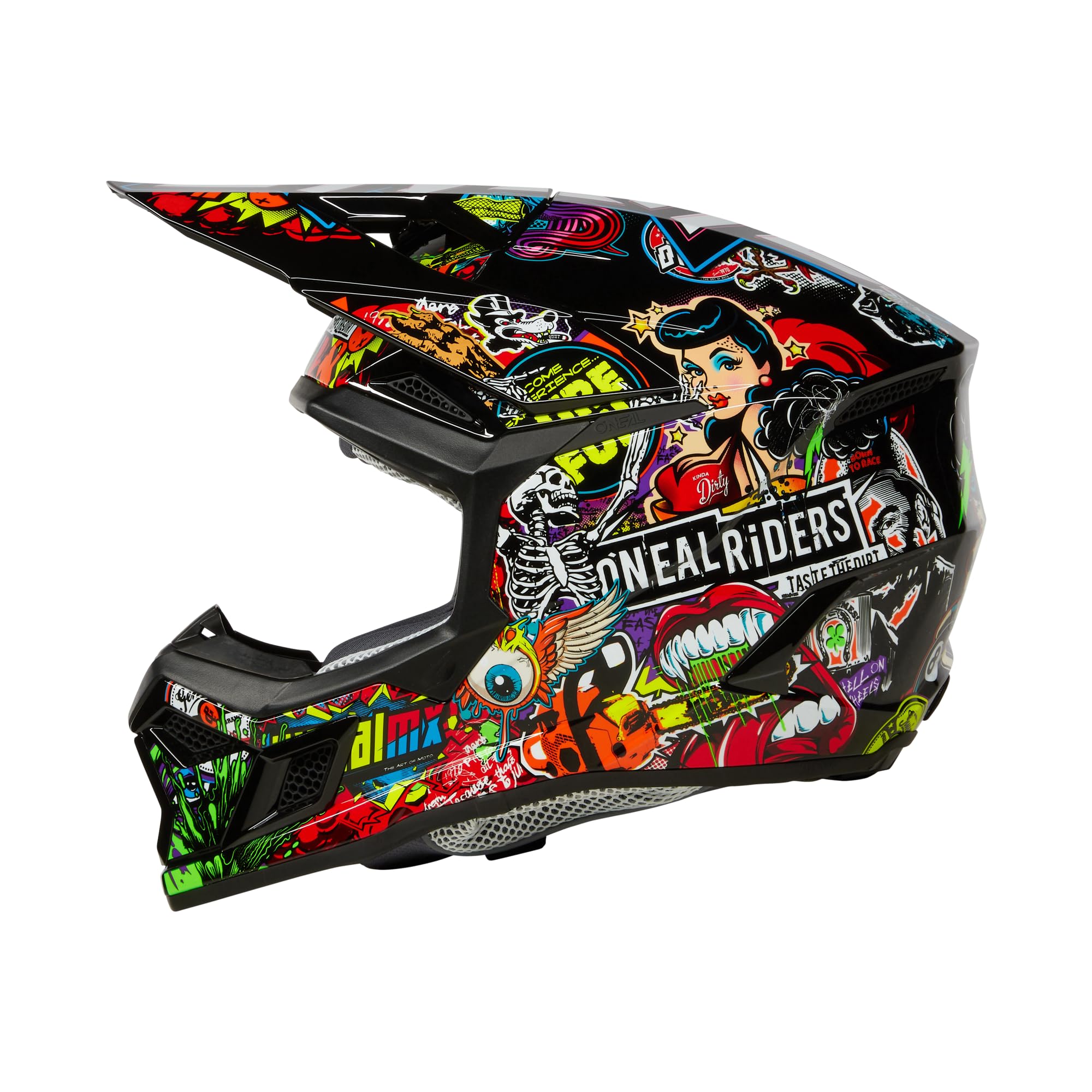 O'NEAL | Casco Motocross | MX Enduro | Calotta in ABS, standard di sicurezza ECE 22.06, aperture di ventilazione per un raffreddamento ottimale | Casco 3SRS CRANK V.24 | Adulto | Multi