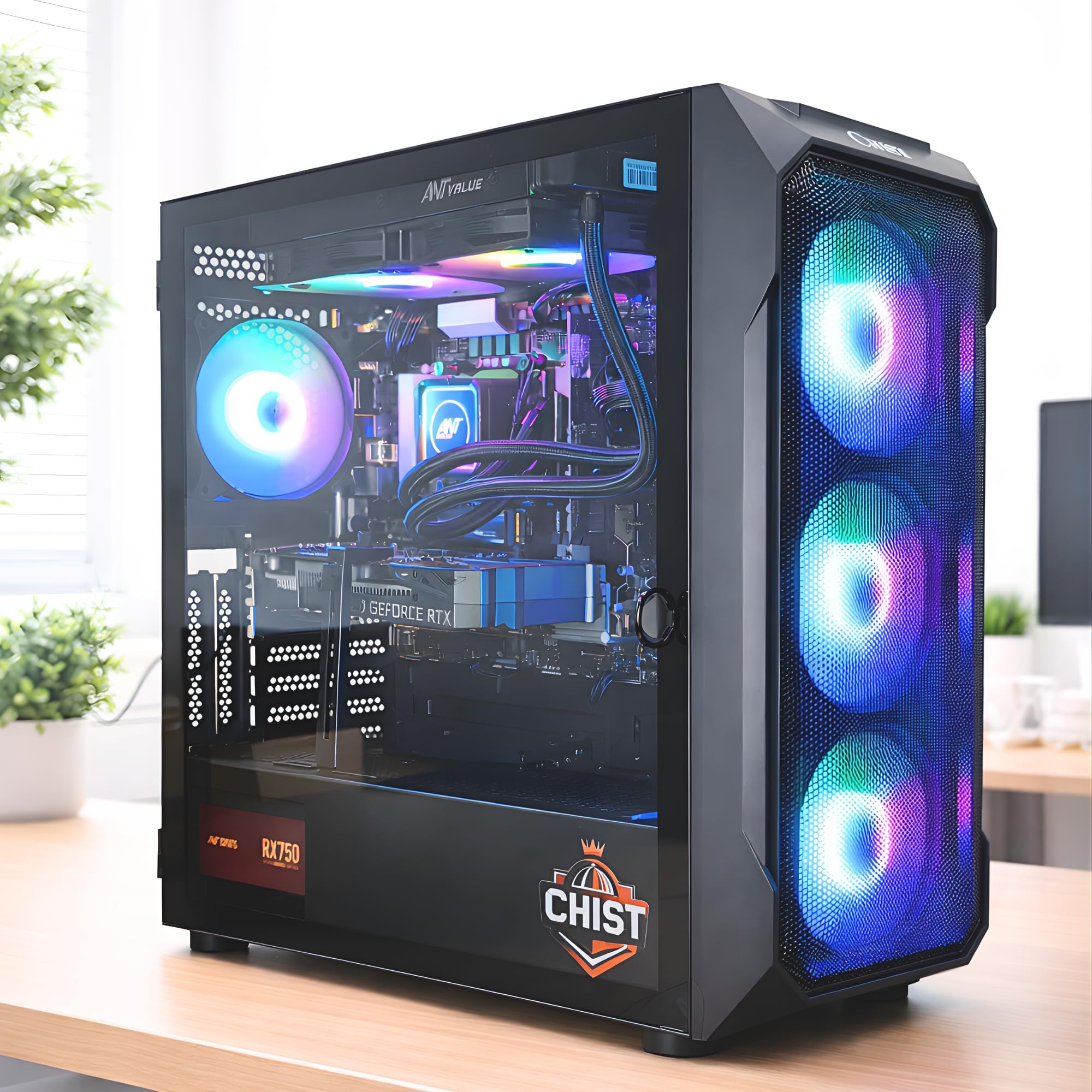 CHIST ProStation X1 AMD RYZEN 5 7600X (6 cores 12 Threads, DDR5 32GB Ram,1TB NVMe SSD, Liquid Cooler Fan, 650 PSU, WI-FI Bluetooth, Windows 11 Pro)-image-23