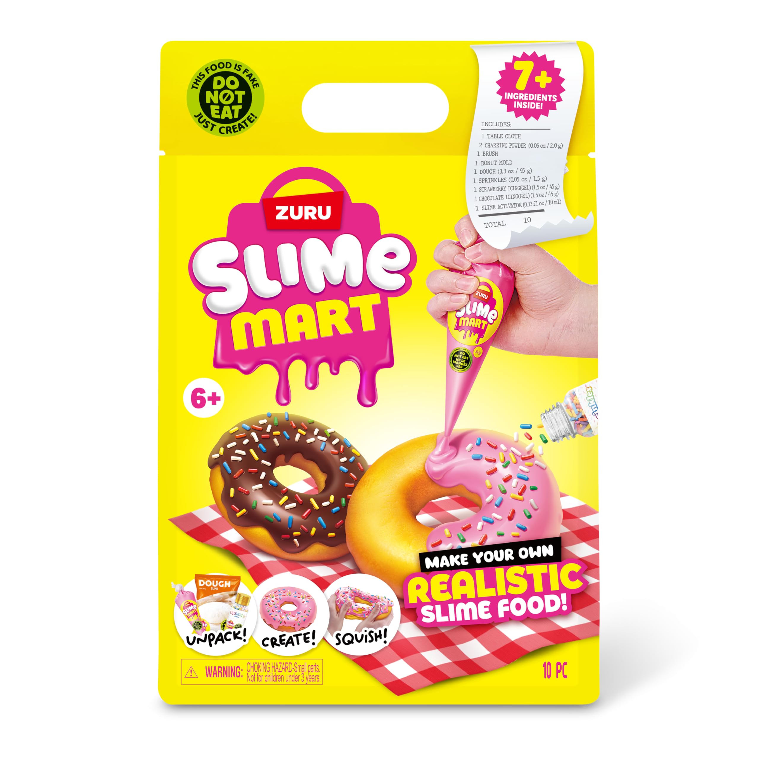Slime Mart Small Bag by ZURU, Compound Slime Toy, Arts & Crafts for Kids and Kidults, Soft Slime Making Kit - Slime Kit for Girls Ages 6-10, Gift Idea for Boys Girls, Fidget Sensory Toys (Donut)-image-35