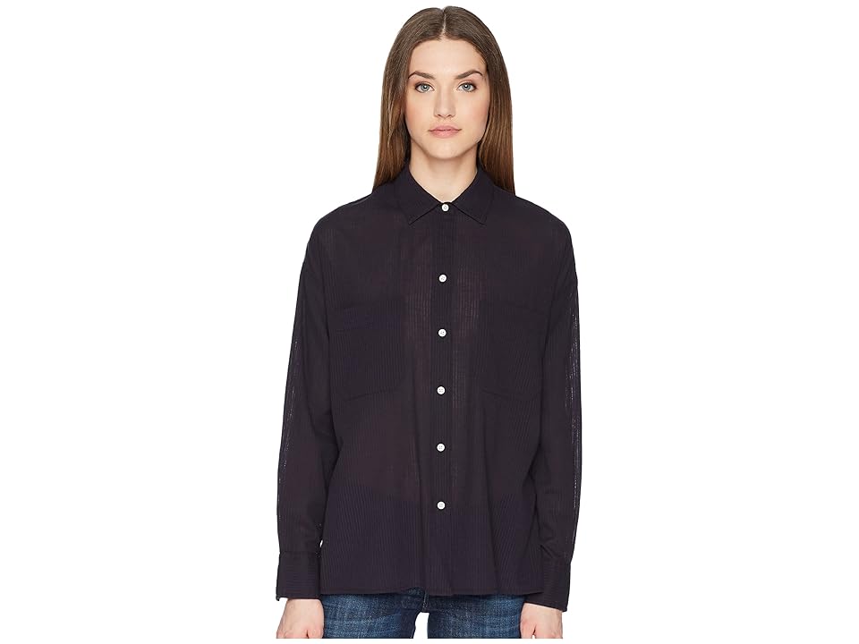 

Vince Textured Double Pocket Blouse (Coastal) Women's Blouse, Blue