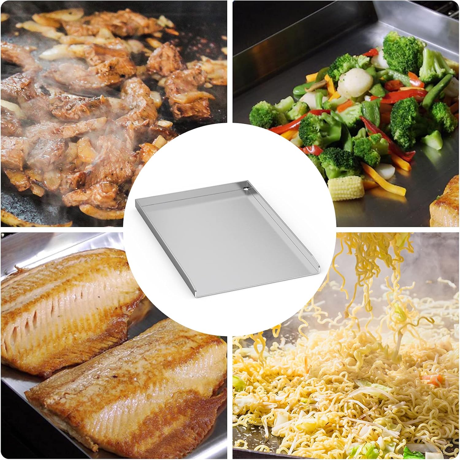 Stanbroil Stainless Steel Griddle Pan for Weber Spirit Grill Models - Gas Grill Griddle for Spirit 300 series, Spirit 700, Genesis Silver B/C, Genesis Gold B/C, Genesis Platinum B/C (2005 model Year)