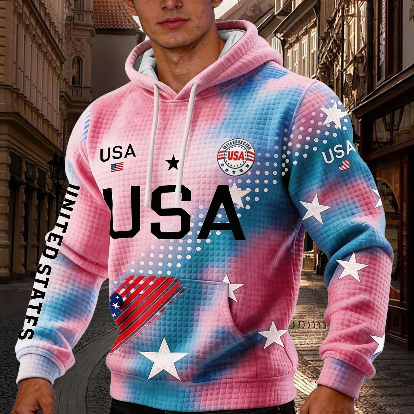 Sudaderas De Hombre Sudadera con Capucha Manga Larga para Hombre, Exteriores, Primavera/Otoño Eleven (Pink, S) Chaqueta Softshell Cortavientos Running Mangas Proteccion Solar Jersey