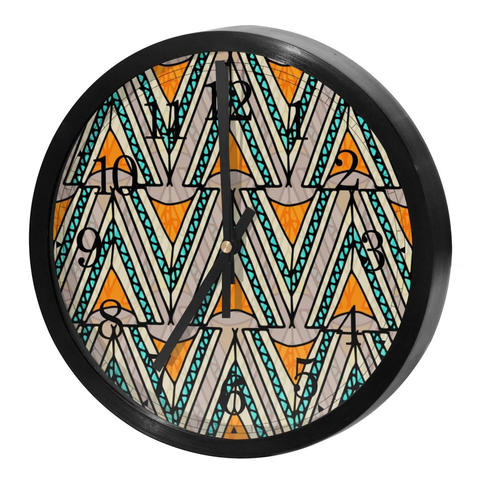 Horloge murale silencieuse pour cuisine et bureau au design tipi scandinave