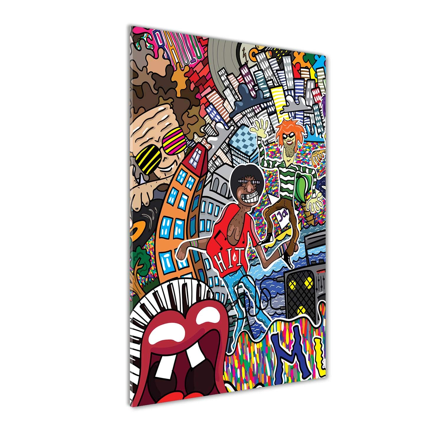 Mural art décoration en plexiglas Tulup 70x140 | Collage de musique moderne
