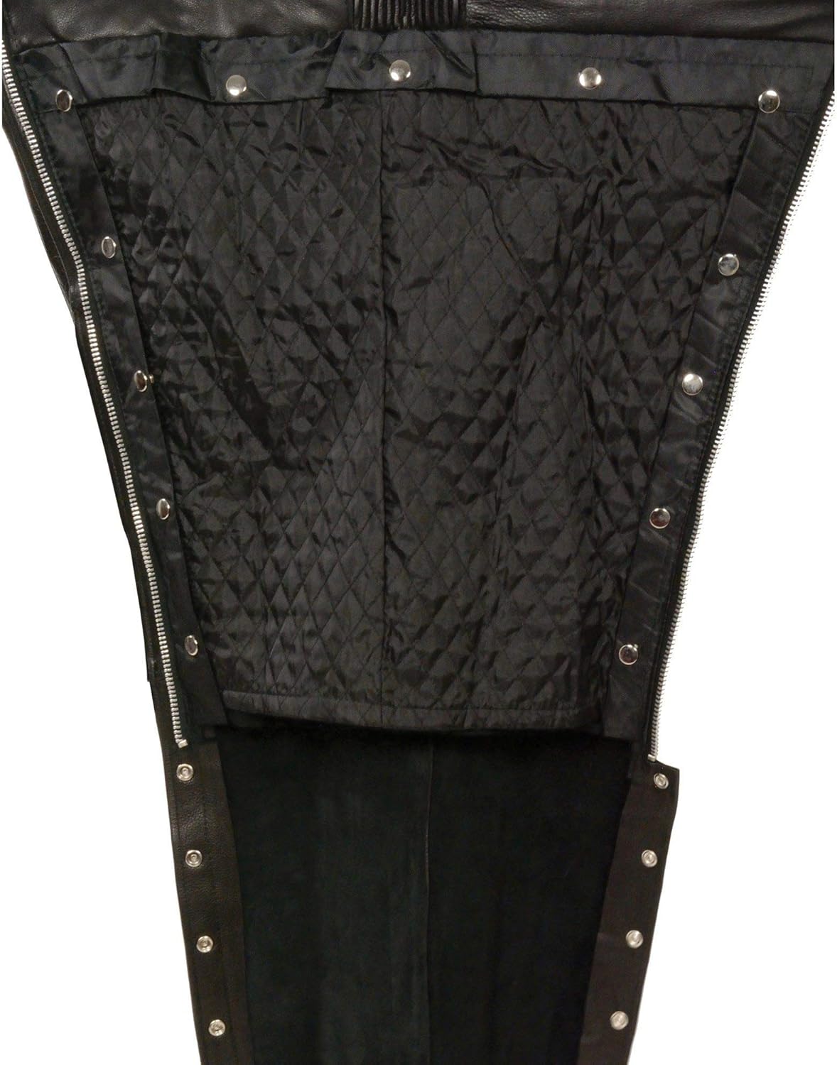 Milwaukee Leather ML1191 Men's Leather Black Four Pocket Thermal Lined Chap - Medium : Milwaukee Leather: Automotive
