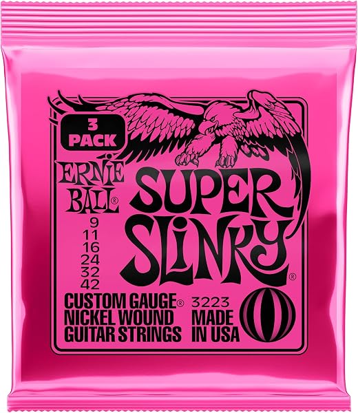 Ernie Ball Super Slinky Cordes filées en nickel pour guitare électrique, calibre 9-42 - 3